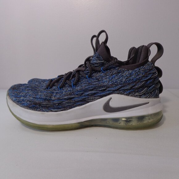 Nike LeBron 15 Low Shoes Blue Gray Basketball Air Max AO1755-400 Men's Size 8 - Picture 3 of 8